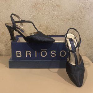 Brio - 7.5N - Navy Satin Strappy Dress Sandal